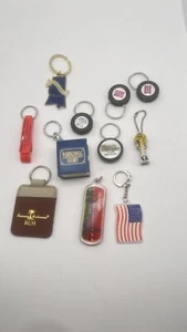 Vintage Keychains Lot of 11 Keychains Smithsonian, Smiley Face, Mississippi Etc - Picture 1 of 11