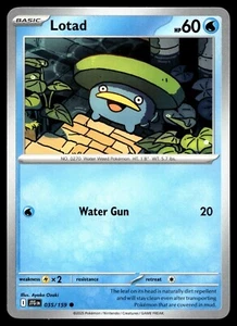 Lotad 035/159 Pokemon Sv09: Journey Together Non Holo - Picture 1 of 1