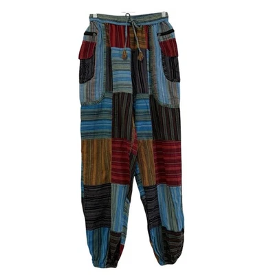 Kathmandu Boho Hippie Patchwork Pull On Jogger Pants Size S/M Peace Free Spirit - Image 1 of 4
