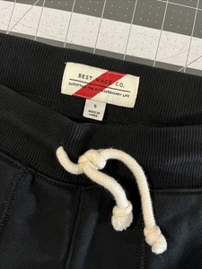 Felpa Best Made Co Joggers Uomo S Nera Cotone Pesante Supima Coulisse - Foto 1 di 8