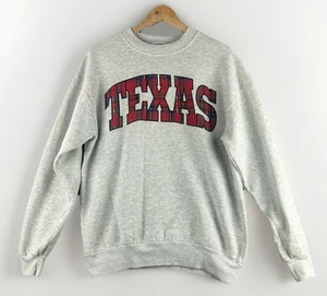 Vintage Lee Damen Sweatshirt TEXAS Gr. Medium grau rot kariert - Bild 1 von 7