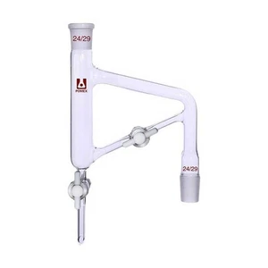 Distribuidor de agua de laboratorio vidrio PTFE llave de paso separador aceite-agua química - Imagen 1 de 11