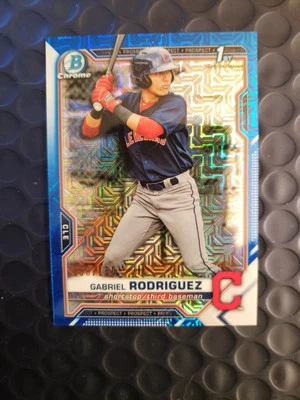 Gabriel Rodriguez numbered 2021 Bowman Chrome Mojo 1st Bowman Blue 088/150 - Image 1 of 4