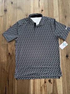 NEW NWT Nike MENS MED Dri-Fit Vapor Dash DX6688-010 Black Polo Golf Shirt - Picture 1 of 7
