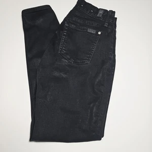 Seven 7 For All Mankind Skinny Jeans Size 29 Black Women's 26" X 28" - Picture 1 of 10