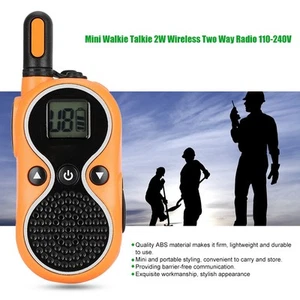 US Plug Ultra-Thin Mini Walkie Talkie 2W USB Wireless Portable Two Way Radio FY - Zdjęcie 1 z 12