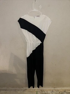 Vintage 1970's Fredericks Of Hollywood Black & White Romper Jumpsuit - Picture 1 of 11