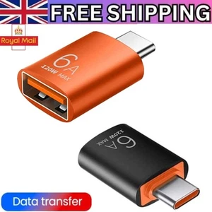 6A USB OTG Adapter USB 3.0 A Female To Type C Male Converter Fast Charger 120W - Picture 1 of 11
