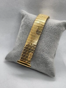 Vintage NOS Gold-Tone Stainless 16-21mm Ends Xtra Long Expansion Watch Band - Bild 1 von 9