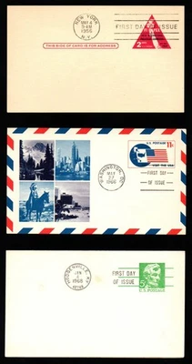 3-DIFFERENT VINTAGE 1956-66-68 U.S. FIRST DAY OF ISSUE FIPEX POSTAL CARDS - Image 1 of 2