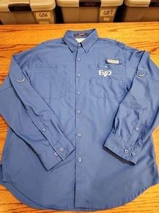 Columbia PFG Tamiami Para hombres PEQUEÑO L/S "EVO" Omni Tono Botón Usado en Excelente Condición GB36 - Imagen 1 de 13