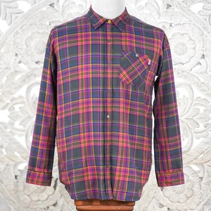 Burton Plaid Shacket M 100% Recycled Polyester Snap Front Brilliant Side Pockets - Bild 1 von 8