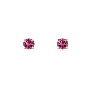 ANGARA 0.22 Ct AAAA-Grade Round Pink Tourmaline Stud Earrings in 14K Solid Gold - Picture 1 of 22