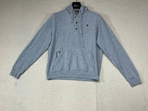 Felpa con cappuccio LRG grigia casual sollevata gruppo di ricerca pullover tasca uomo difetti medi - Foto 1 di 17