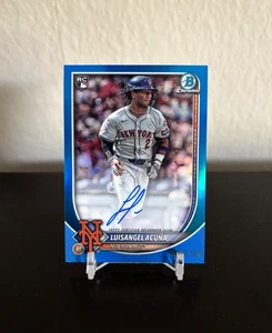 2025 Bowman Chrome Luisangel Acuna Blue Refractor Auto Rookie Card /150 - Bild 1 von 3
