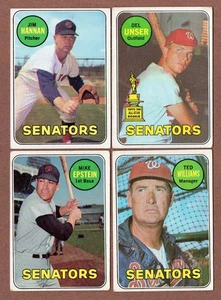 1969 Topps Lote (4) Senators #106 #338 Nuestro #461 #650 Williams (grado inferior) - Imagen 1 de 2