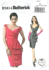 2012 Butterick B5814 Misses Dress size E5 14-22 sewing pattern uncut - Picture 1 of 3