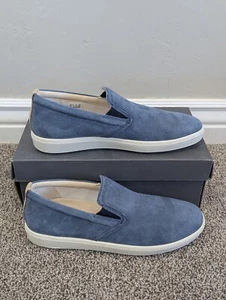 Size 10-10.5 Women's (8-8.5 Men's)Ecco Soft 7 W Blue Slip On Casual Shoes - Picture 1 of 8