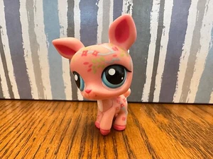 Littlest Pet Shop Postcard Pet Pink Flower Deer Fawn Blue Eyes # 1356 Blue Eyes - Picture 1 of 6