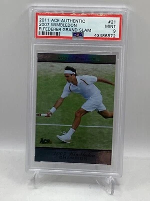 Ace Authentic Roger Federer Grand Slam #21 2011 PSA 9 Foto 1 de 2