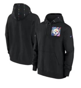 Pittsburgh Steelers Nike NFL Crucial Catch Therma Pullover Hoodie Men’s M Medium - Picture 1 of 9