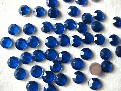 100 Piedras Brillantes Acrílicas Pedrería, Redondas, 9 Mm, Para Hacer Manualidades, Azul St 024 • 3.99€