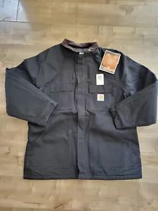 NEW Carhartt Traditional Duck Utility Coat C04 Men 48 Blanket Lined Black - Picture 1 of 7