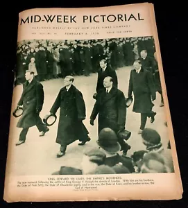 KING EDWARD VIII 1936 GEORGE V FUNERALE * FUTURO DUCA DI WINDSOR GEORGE VI COPERTINA - Foto 1 di 3