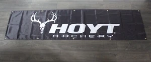 Hoyt Archery Banner Black Flag Big Giant Huge 2x8 feet Archer Bow Hunter - Picture 1 of 4