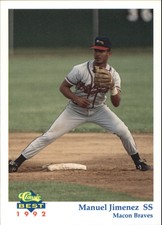 1992 Macon Braves Classic/Best #8 Manuel Jimenez