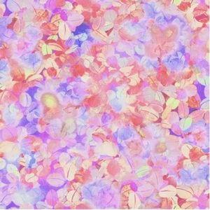 Mystic Leaves Cotton Fabric Vibrant Pink Small Oasis BY the Yard - Picture 1 of 1