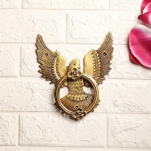 Open Winged Eagle Design Brass Door Knocker - Picture 1 of 7