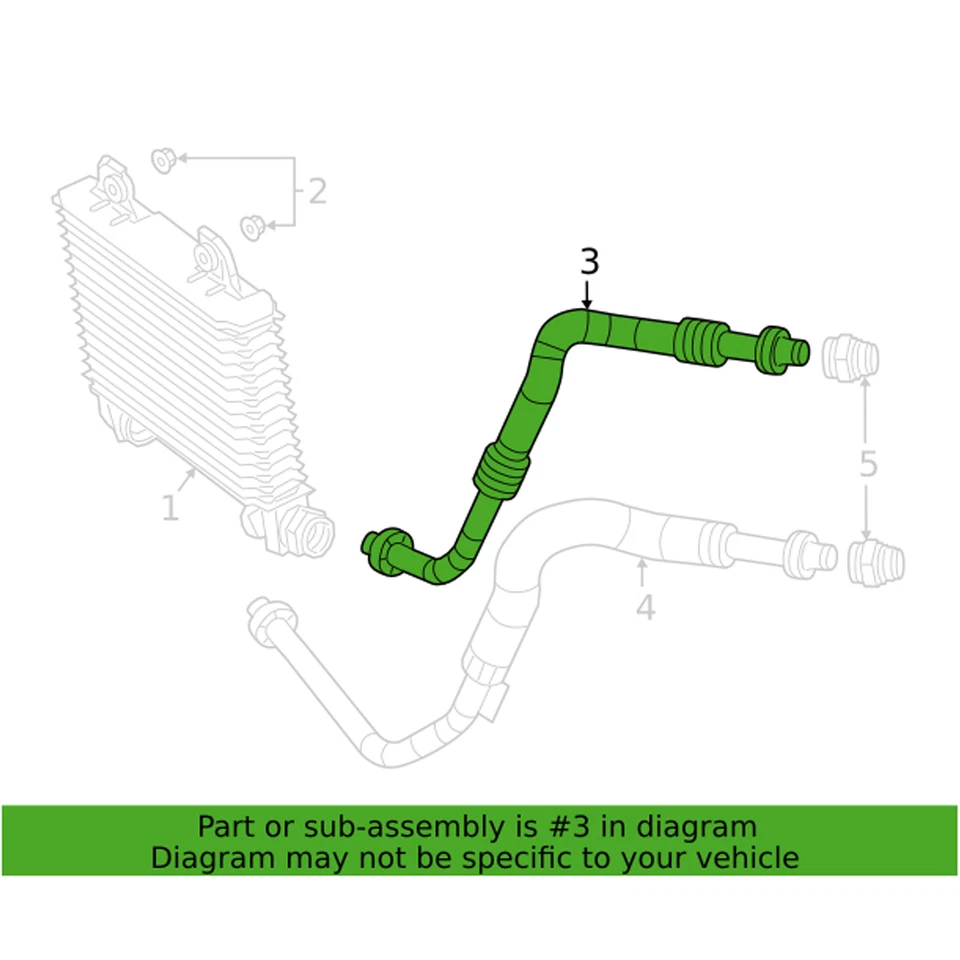 Genuine OEM Mopar Inlet Engine Oil Cooler Hose For Dodge Challenger Charger 6.2L - Image 1 of 1