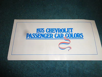 Chevrolet Corvette Camaro Caprice 1975 + folleto de virutas de pintura ¡Bonito artículo original!! Foto 1 de 3