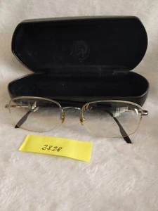 Nautica Eyeglasses Frame Men's Gunmetal Metal Rectangle Half Rim 140 - Picture 1 of 4
