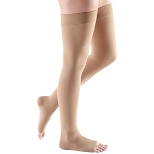 Mediven Comfort Thigh High 15-20 mmHg Compression OT w/ Sil. Top Band, Open Box - Picture 1 of 4