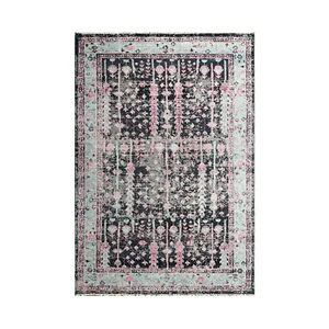 2'8''x 6'8'' Black Hand Knotted Oushak Arts & Crafts Wool Area Rug - Picture 1 of 8