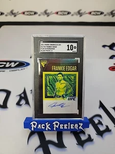 SGC 10 2021 UFC CHRONICLES FRANKIE EDGAR FLUX AUTO BLACK PRIZM #1/1 - Picture 1 of 2