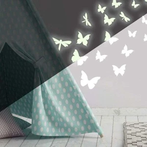 RoomMates RMK1706SCS Butterflies & Dragonflies Glow In The Dark Wall Decals 80Pc - Picture 1 of 9