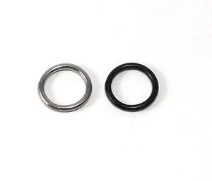 2 Segmentring - SILBER oder SCHWARZ 1,2mm / 1,6mm - INKgrafiX® - 2 Stück!! - Picture 1 of 1