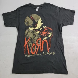 Korn Follow The Leader T-Shirt Gr. M Metal Band doppelseitig Retro 90er Kunst grau - Bild 1 von 7