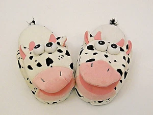 Haida Trading INC Children Slippers Boys Girls Kids Children Spotted Cow Size M - Picture 1 of 12