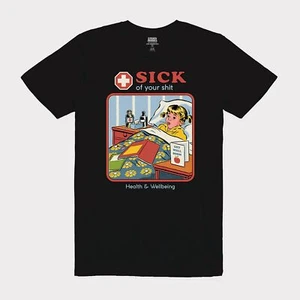 Steven Rhodes "Sick of Your Sh**" Black T-shirt - Picture 1 of 2