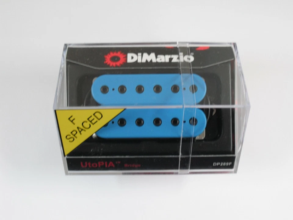 Puente DiMarzio F-Spaced Utopia Humbucker azul con postes negros DP 289 F Foto 1 de 1