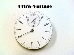 VINTAGE SWISS 17 LIGNE JEWELLED LEVER ESCAPEMENT WITH DIAL & HANDS-PARTS/RESTORE - Picture 1 of 1