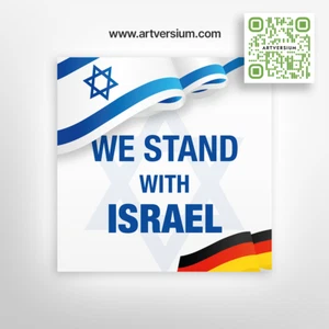 25x We Stand With Israel Aufkleber 5,2 cm Support Solidarität Deutschland Flag - Bild 1 von 2
