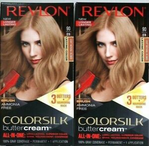 2 Revlon 90 81N Light Natural Blonde Vivid Hair Color Colorsilk Buttercream