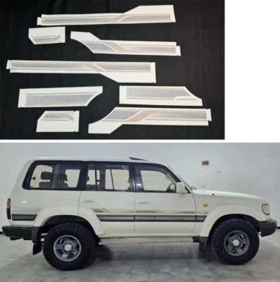 丰田 Land Cruiser 80 系列 FZJ80 侧车身贴纸贴花完整两侧 — 第 1/4 张图片
