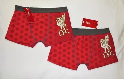 BRAND NEW TWO BOYS OFFICIAL LIVERPOOL FOOTBALL CLUB LFC BOXER SHORTS 4-12 YRRS