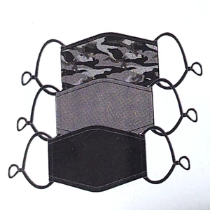 NEW 3 PACK Face Masks Washable Polyester/Spandex/Cotton Camo/Gray/Black - Picture 1 of 3